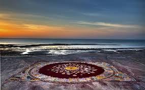 رونمایی از فرش خاکی خلیج‌فارس در جزیره هرمز